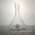 Crystal ripple wine glass decanter